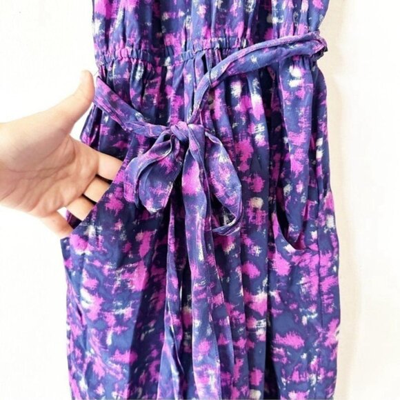 Rebecca Taylor Purple Silk Halter Dress Size 2 - Picture 5 of 8